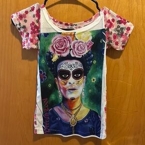 Floral Kids Shirt with Artistic Print